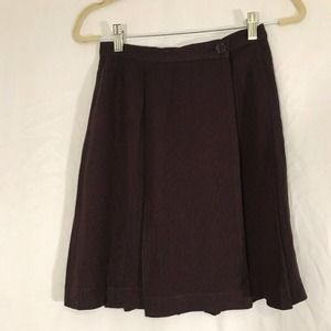 Tamotsu New York Woman’s Pleated A-Line Maroon Skirt Sz 4